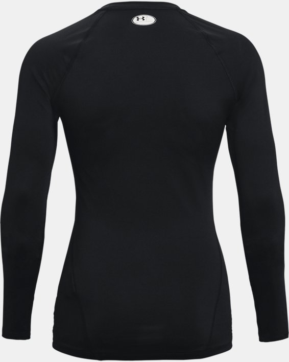 Women's HeatGear® Compression Long Sleeve, Black, pdpMainDesktop image number 5